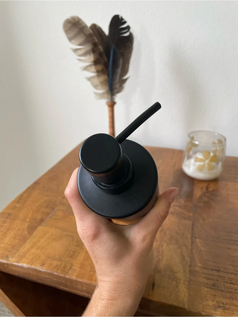 Matte Black Ceramic Soap Pump Dispenser
